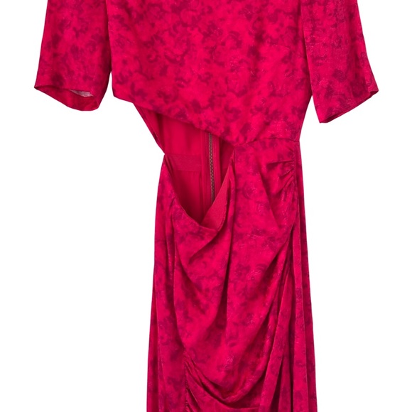 ALICE + OLIVIA Stella Cutout Midi Dress in Pink Size 2 - Picture 10 of 15